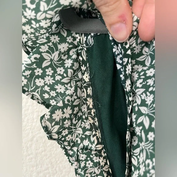 Veronica Beard Silk Marla Floral Ruffle Mini Dress in Green Women’s Size 0 - Picture 16 of 16